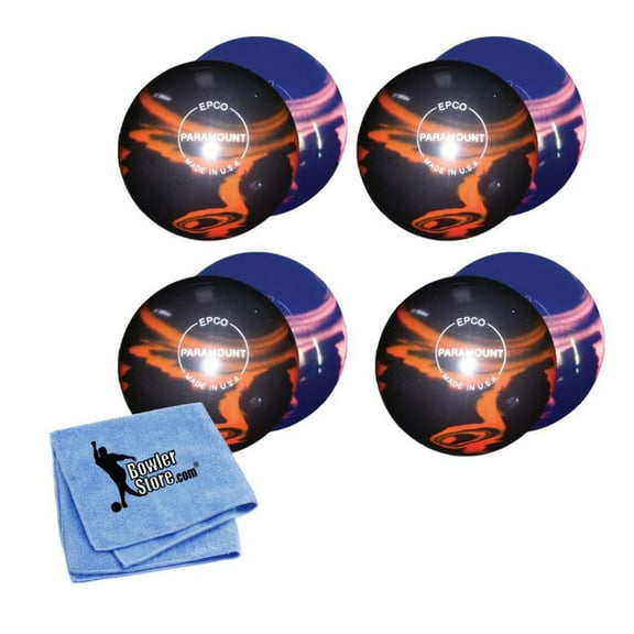 EPCO Candlepin Bowling Balls - Marbleized Glow -Red Black (4 1/2 inch- 2lbs. 6oz.) 4 Balls