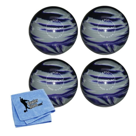 EPCO Candlepin Bowling Balls - Marbleized - Purple, Grey White (4 1/2 inch- 2lbs. 5oz.) 4 Balls