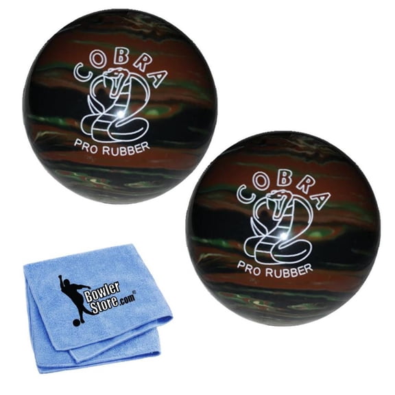 EPCO Duckpin Bowling Ball - Cobra Pro Rubber - Camouflage (4 7/8 inch- 3lbs. 10oz.) 2 Balls