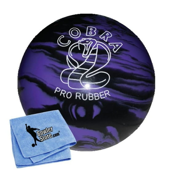 EPCO Duckpin Bowling Ball - Cobra Pro Rubber - Lavender Black (4 7/8 inch- 3lbs. 10oz.) 1 Ball