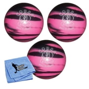 EPCO Duckpin Bowling Ball - Cobra Pro Rubber - Pink Black 4 7/8 inch- 3lbs. 12oz. - 3 Balls