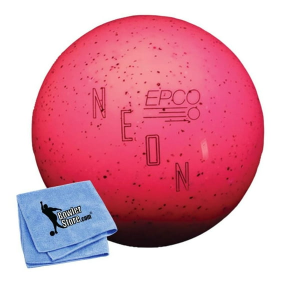 EPCO Duckpin Bowling Ball- Neon Speckled - Magenta (4 3/4 inch- 3lbs. 6 oz.) 1 Ball