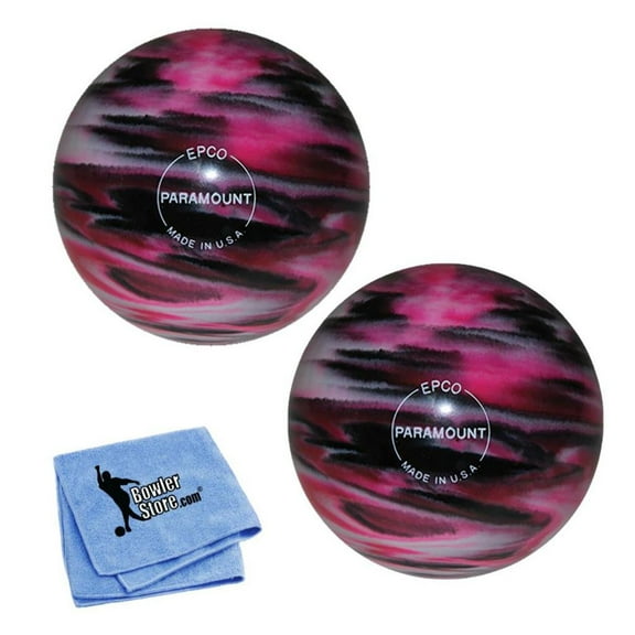 EPCO Duckpin Bowling Balls- Marbleized - Magenta, Black White (4 3/4 inch- 3lbs. 10 oz.) 2 Balls