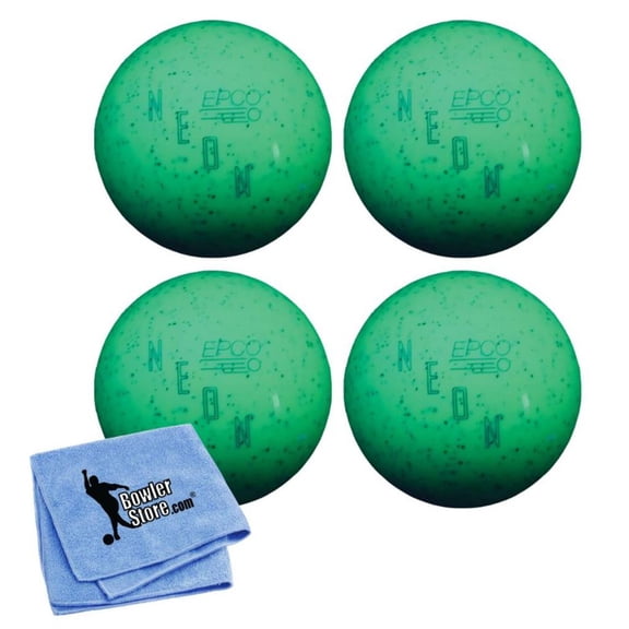 EPCO Neon Candlepin Bowling Ball- Neon Green (4 1/2 inch- 2lbs. 6oz.) 4 Balls
