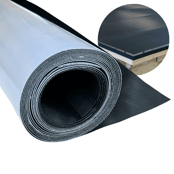 HSS EPDM Roofing Membrane EasyStick - Reinforced - Waterproof - self-Adhesive - Longlasting flatroof Sheet - Black - 39 inch x 16 feet