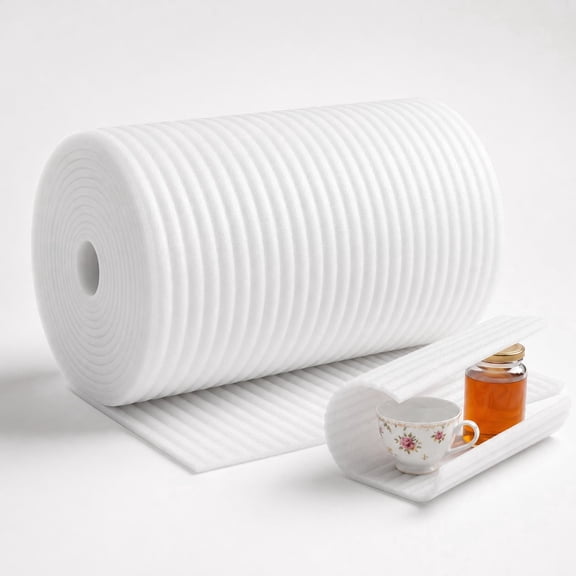 EPE Foam Wrap Roll, 11.8in x 98.43ft Cushioning Packing Foam Sheet, Protective Foam Wrapping Roll for Moving, Shipping, Fragile Dishes, Glassware, Furniture Surface Anti-Scratch Packaging