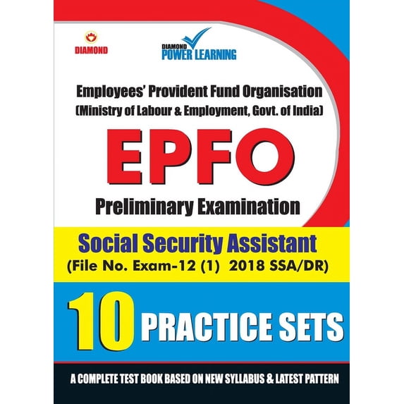 EPFO - Preliminary Examination - Social Security Assistant - 10 PTP, (Paperback)