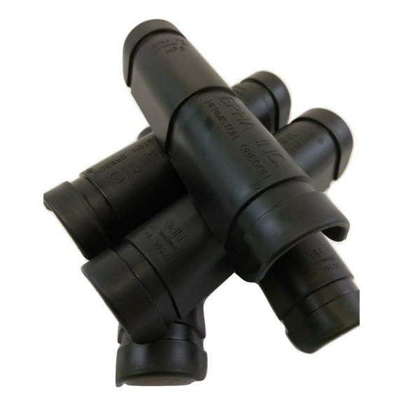 EPHA HP6-B 3.25" x 6" Black Hydrocarbon Hose Protectors w/ Ties (pkg/5)