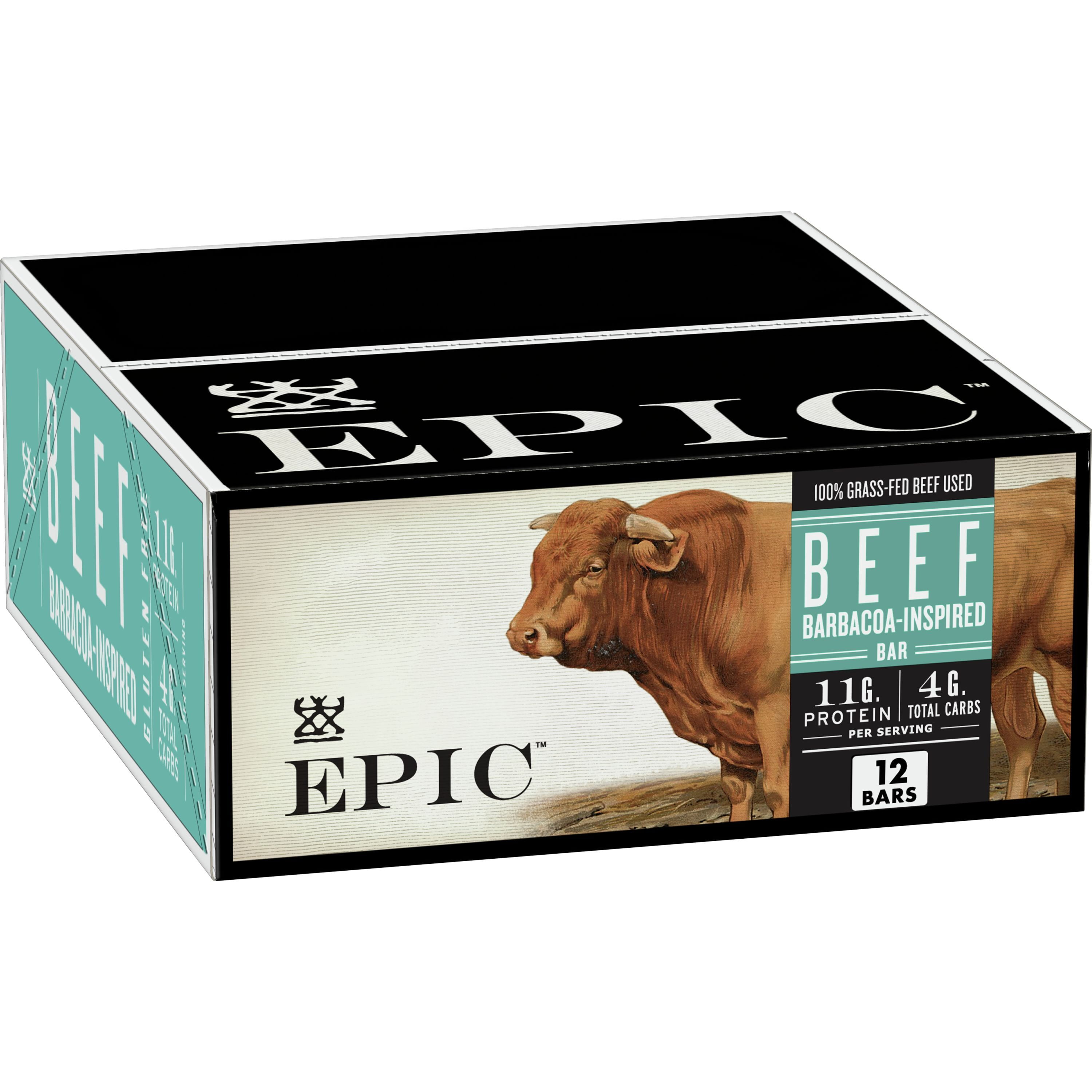 EPIC Beef Barbacoa Inspired Bar, Keto Friendly, Whole30, Paleo Friendly,  Gluten Free 12 ct, 1.3 oz bars 