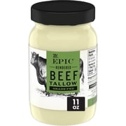 EPIC Beef Tallow, Grass-Fed, Keto Friendly, Whole30, 11oz Jar