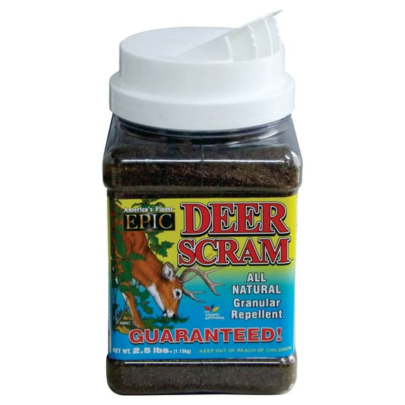 EPIC Deer Scram Natural Deer and Rabbit Repellent Blend, 2.5 lb, Brown