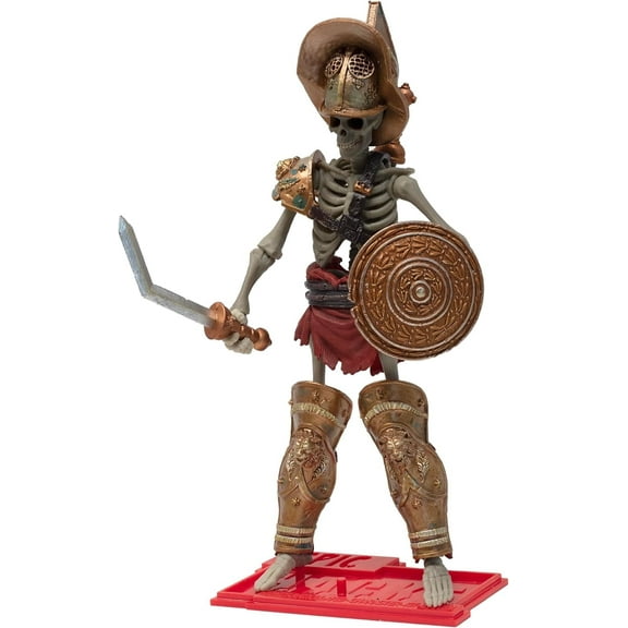 Boss Fight Studio Epic H.A.C.K.S. Gladiator Skeleton Action Figure – Highly Articulated Collectible Figurine with Accessories Including Helmet, Armor, Shield, Scissor Blade, Swords, and Stand – 1:12