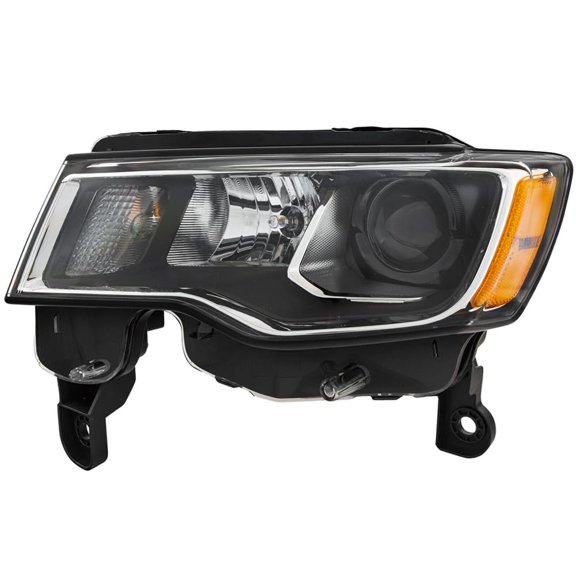EPIC LIGHTING CAPA OE Style Halogen Headlight Chrome STD Type Assembly Replacement for JEEP 17-22 GRAND CHEROKEE [ CH2502297C 68289235AF ] Left Driver Side