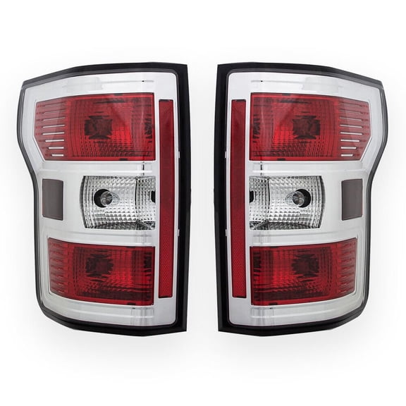 EPIC LIGHTING Halogen Replacement Spec Tail Lights Compatible with FORD 18-20 F150 [ FO2800265 FO2801265 JL3Z13404E JL3Z13404G ] Pair