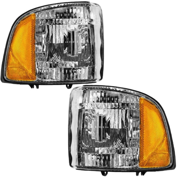 EPIC LIGHTING OE Style Halogen Corner Lights Assembly Replacement for DODGE 94-02 RAM PICKUP w o Sport Package [ CH2520119 CH2521119 55054773AB 55054772AB ] Pair