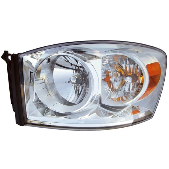 EPIC LIGHTING OE Style Halogen Headlight Assembly Replacement for DODGE 07-09 RAM 1500 2500 3500 [ CH2502180 68003125AB ] Left Driver Side