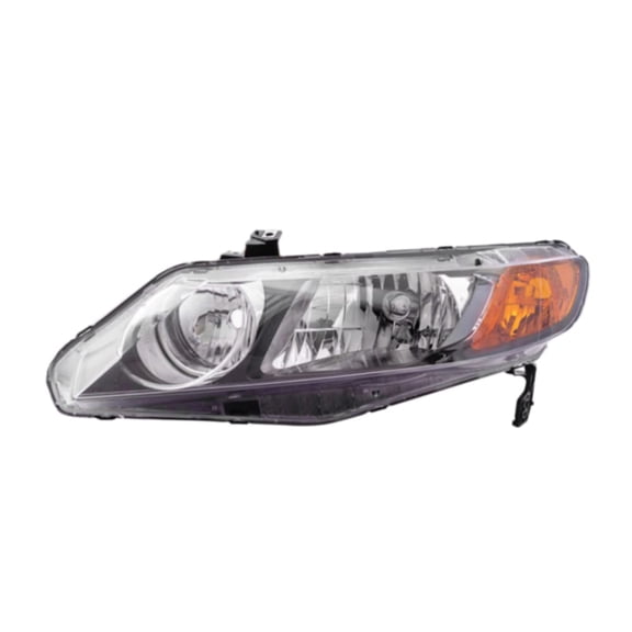 EPIC LIGHTING OE Style Halogen Headlight Assembly Replacement for HONDA 06-08 CIVIC 4D SEDAN EXCL HYBRID [ HO2502125 33151SNAA02 ] Left Driver Side
