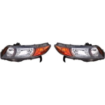 EPIC LIGHTING OE Style Halogen Headlights Assembly Replacement for HONDA 06-09 CIVIC [ HO2502133 HO2503133 33151SVBA01 33101SVBA01 ] Pair
