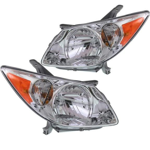 EPIC LIGHTING OE Style Halogen Headlights Assembly Replacement for PONTIAC 05-08 VIBE [ GM2502249 GM2503249 88973540 88973539 ] Pair