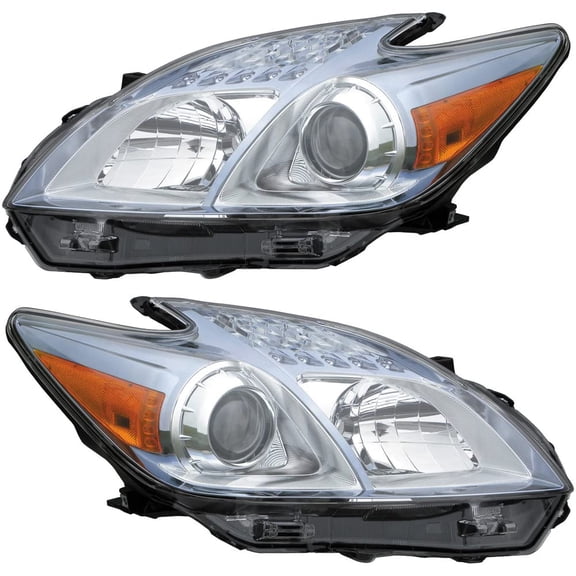 EPIC LIGHTING OE Style Halogen Headlights Assembly Replacement for TOYOTA 10-11 PRIUS [ TO2518122 TO2519122 8117047211 8113047211 ] Pair