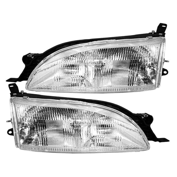 EPIC LIGHTING OE Style Halogen Headlights Assembly Replacement for TOYOTA 95-96 CAMRY [ TO2502112 TO2503112 8115006032 8111006032 ] Pair