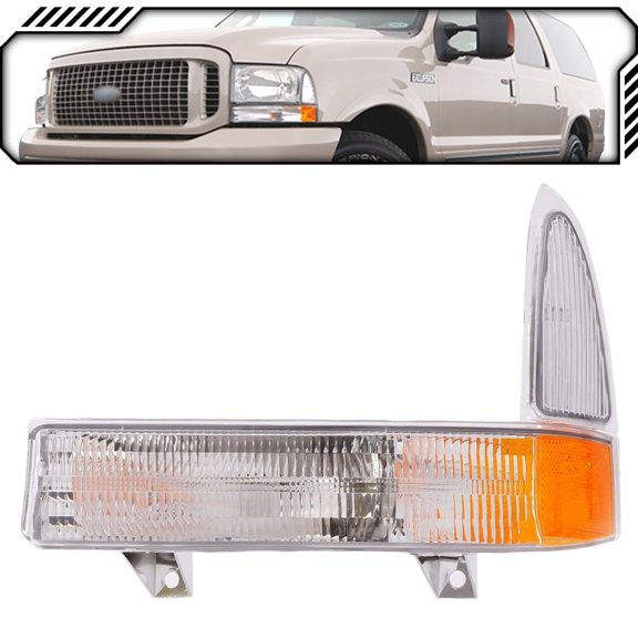 EPIC LIGHTING OE Style Halogen Side Marker Assembly Replacement for FORD 02-04 SUPER DUTY 01-05 EXCURSION [ FO2520169 2C3Z13201AA ] Left Driver Side