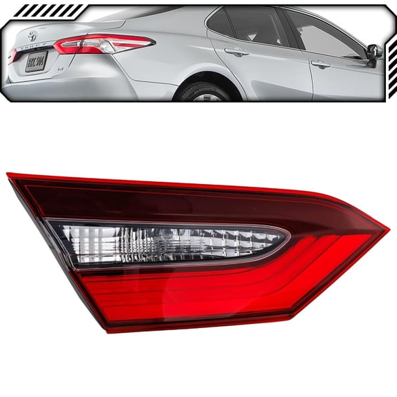 EPIC LIGHTING OE Style Halogen Tail Light Chrome Inner Assembly Replacement for TOYOTA 21-24 CAMRY [ TO2802159 8159006880 ] Left Driver Side