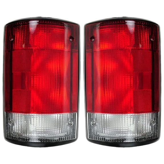 EPIC LIGHTING OE Style Halogen Tail Lights Assembly Replacement for FORD 04-14 ECONOLINE VAN 04-05 EXCURSION [ FO2800190 FO2801190 5C2Z13405AA 5C2Z13404AA ] Pair