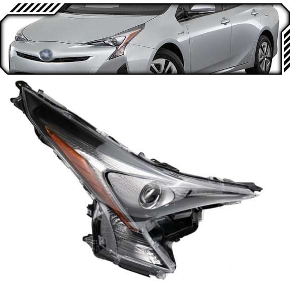 EPIC LIGHTING OE Style LED Headlight Assembly Replacement for TOYOTA 16-18 PRIUS [ TO2503248 8114047711 ] Right Passenger Side