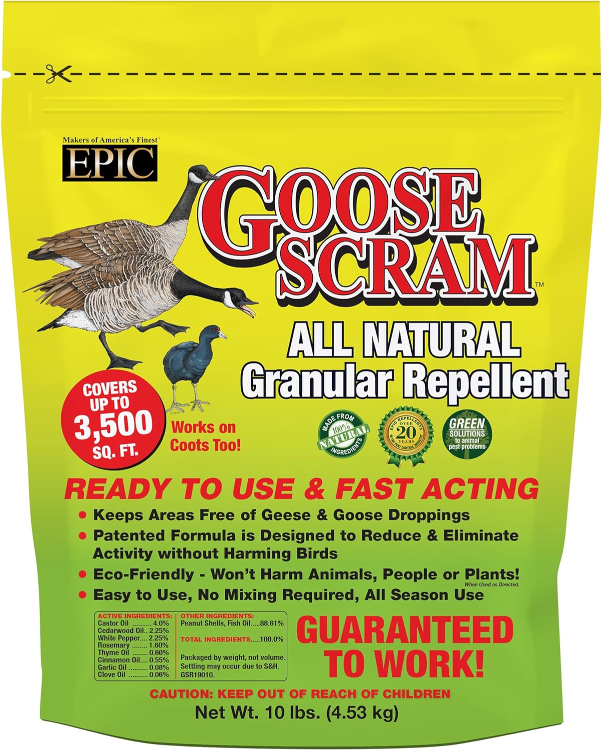 EPIC REPELLENTS 190100 Goose Scram All Natural, Animal, People and Pet ...