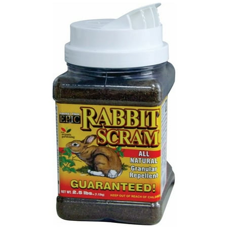 EPIC Rabbit Scram Outdoor All Natural Granular Rabbit Repellent, 2.5 Lb Container