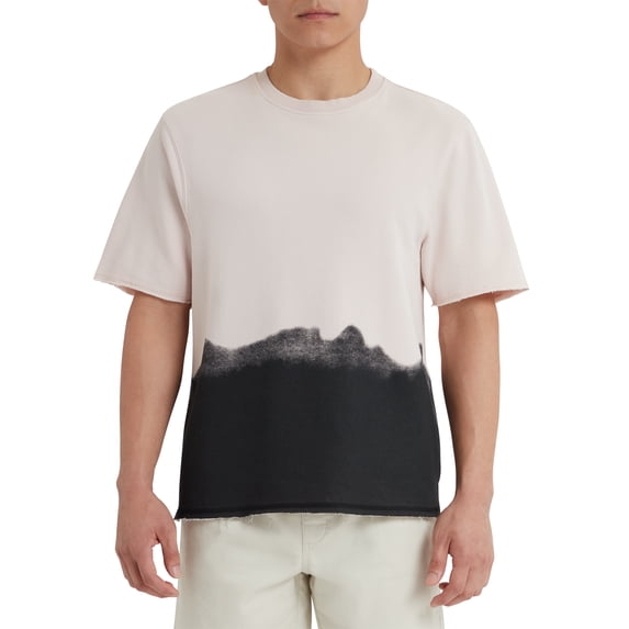 EPIC Studio Men's & Big Men's Dip Dye Short Sleeve French Terry Sweatshirt, Sizes S-3XL