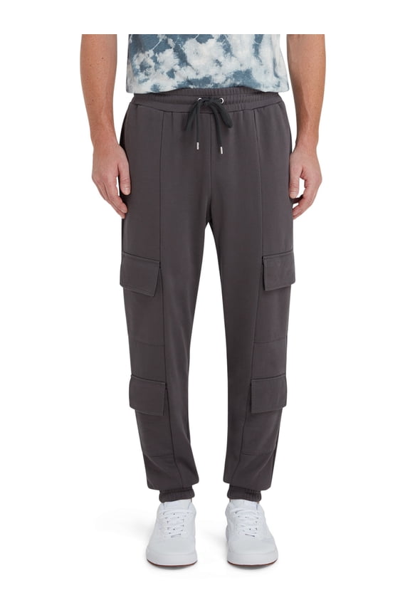 Men's & Big Men's French Terry Double Cargo Jogger Sweatpants, Sizes XS-3XL, Mens Joggers
