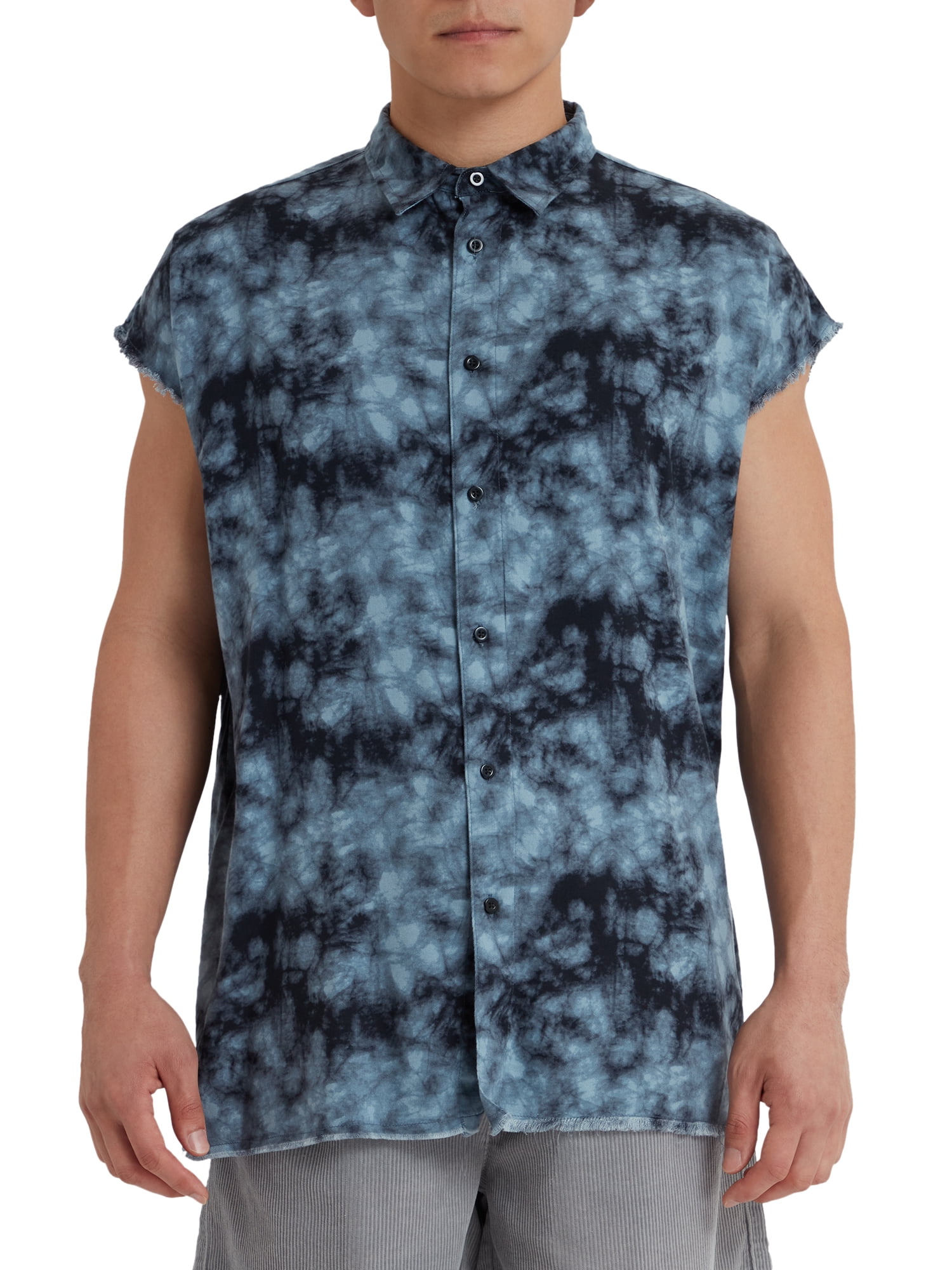 EPIC Studio Men's & Big Men's Sleeveless Cotton Rayon Resort Shirt, Sizes S-5XL, Mens Shirts