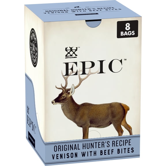 EPIC Venison with Beef Bites, Keto Friendly, Whole30 Approved, Gluten Free, 8 Count, 20 oz
