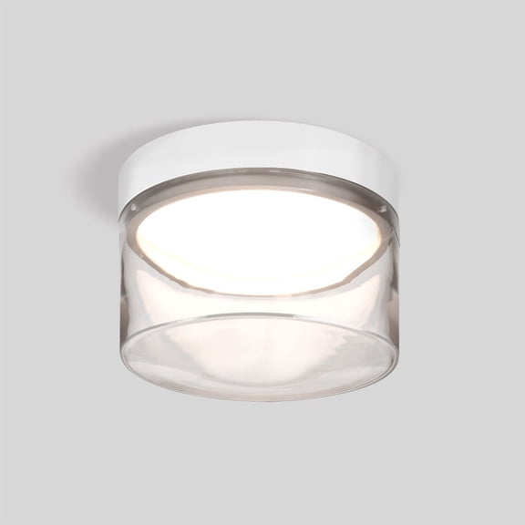 EPICCLC-LED-WH Besa Lighting Epic - 12W 1 LED Flush Mount-4.38 Inches Tall and 6 Inches Wide-White Finish