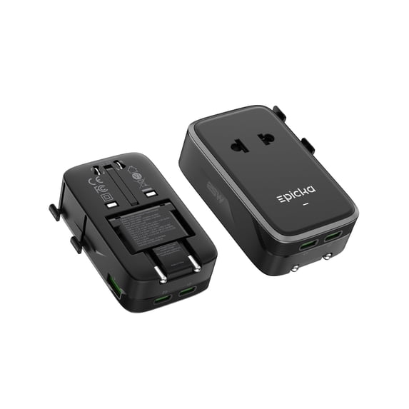 EPICKA Universal Travel Adapter with 25W USB-C PD Fast Charging, Ultra ...
