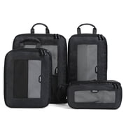 EPICKA TripCozy Compression Packing Cubes - 4 Set Durable Travel Organizer Bags with Mesh Top for Carry on Dark Grey