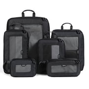 EPICKA TripCozy Compression Packing Cubes - 6 Set Durable Travel Organizer Bags with Mesh Top for Carry on Dark Grey