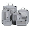 thumbnail image 1 of EPICKA TripCozy Compression Packing Cubes - 6 Set Durable Travel Organizer Bags with Mesh Top for Carry on (Light Grey), 1 of 9