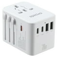 thumbnail image 1 of EPICKA Universal Travel Adapter, GaN International Plug Adapter with 3 USB-C 70W PD Fast Charging & 2 USB-A, Wall Charger for USA EU UK AUS (TA-105 Pro, White), 1 of 6
