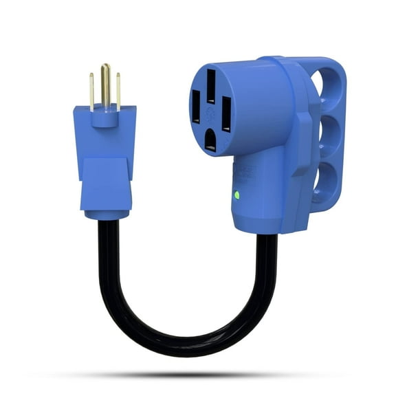 EPICORD 15 Amps Male to 50 Amps Female Dogbone Adapter RV Electrical Converter Cord Cable-Blue