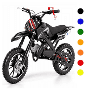 Ktoebyco 49cc Kids Mini Dirt Bike, 2-Stroke Gas-Powered Motorcycle, 1.5L Fuel Capacity, Black