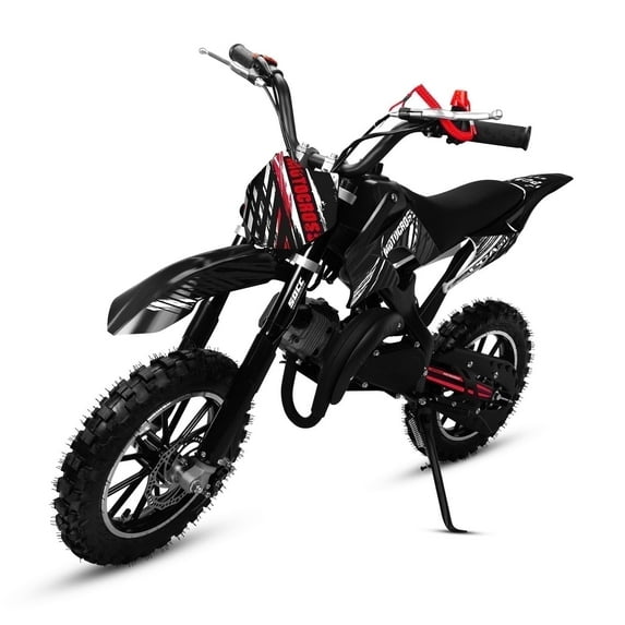 Ktoebyco 49cc Kids Mini Dirt Bike, 2-Stroke Gas-Powered Motorcycle, 1.5L Fuel Capacity, Black