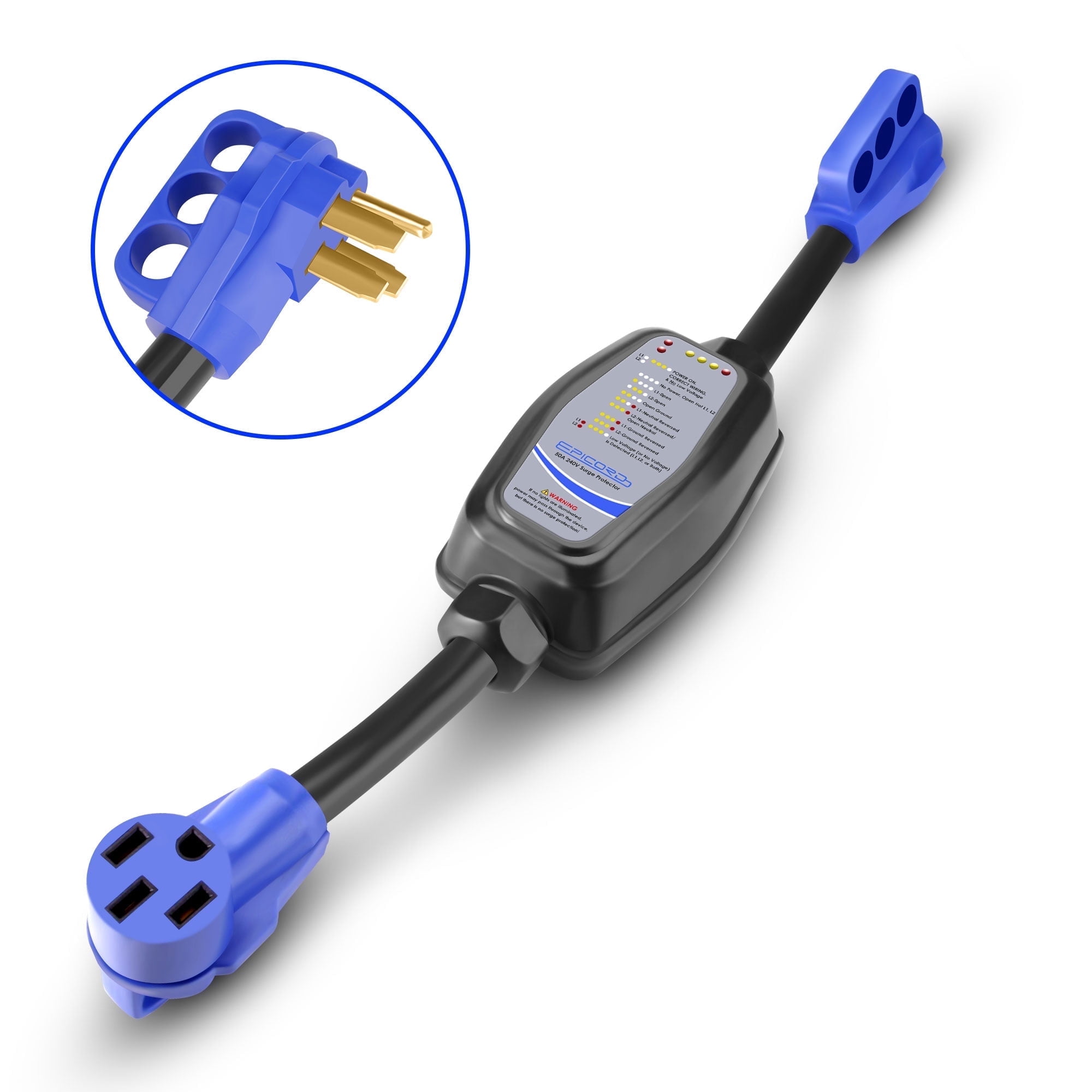 EPICORD RV Surge Protector 50amps, Voltage Protection with Circuit Analyzer, RV Surge Protector