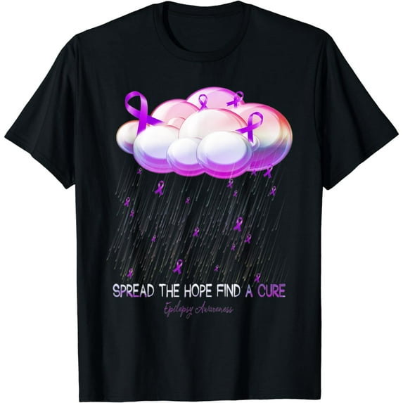 EPILEPSY AWARENESS Purple Ribbon Spread The Hope T-Shirt