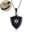 thumbnail image 1 of EPILEPSY Stainless Steel ICE SOS Personalized Medical Alert ID Shield Tag Pendant Necklace Monitoring Emergency for Friend Grandpa Dad Husband Son,EPILEPSY, 1 of 5