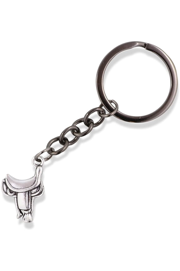 English Riding Horse Saddle Charm Keychain