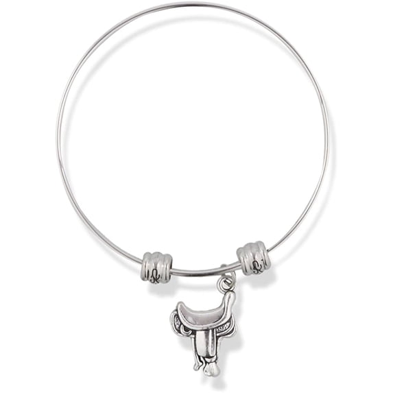 EPJ English Riding Horse Saddle Fancy Charm Bangle