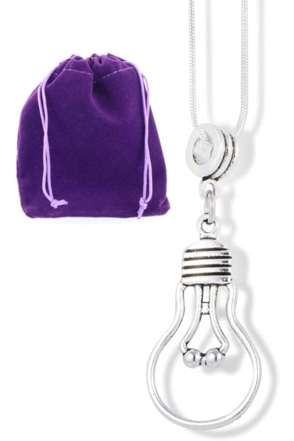 Light Bulb Necklace | Idea Charm Snake Chain Pendant